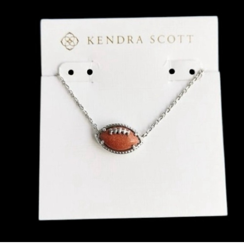 Kendra Scott Silver football  Pendant Necklace